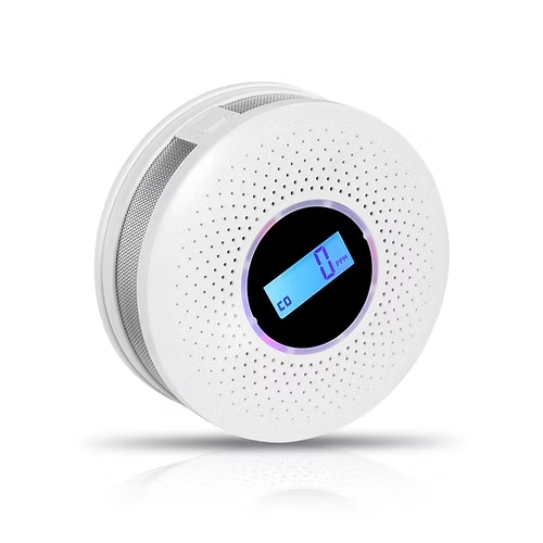 Alarma de seguridad digital detecta humo y monóxido de carbono